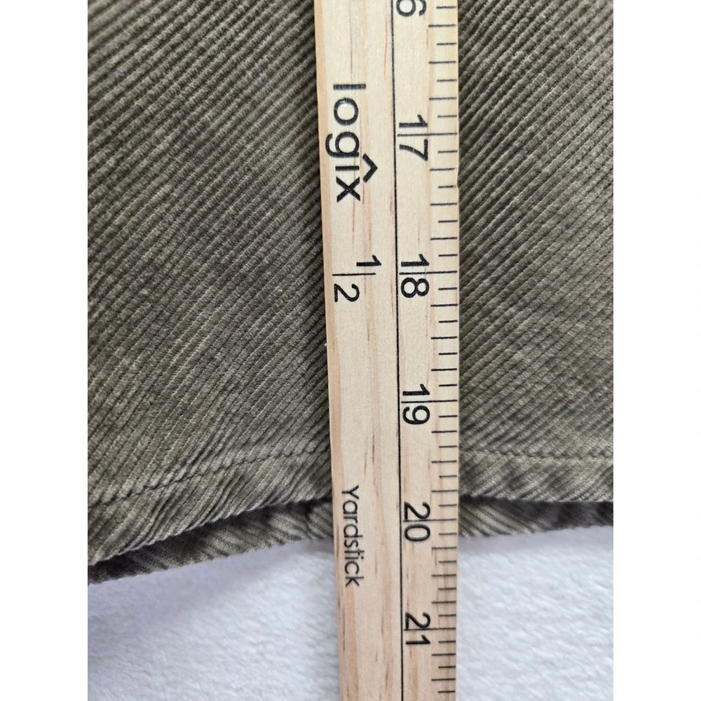 Ann‎ Taylor LOFT Brown Corduroy A-Line Skirt Chevron Cotton 10 Preppy Western